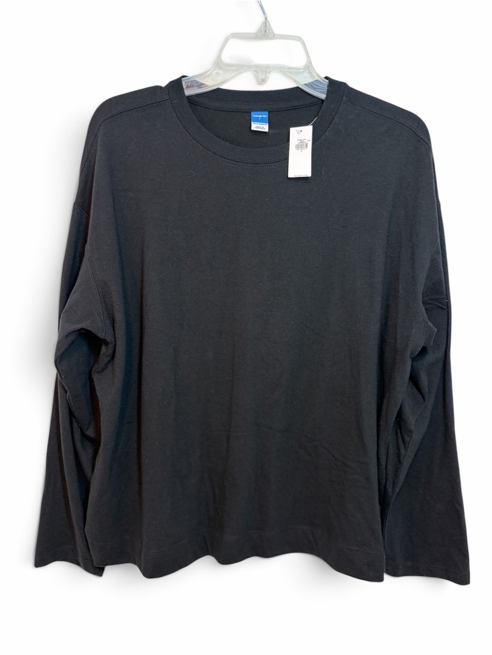 Old Navy Vintage Classic Black Long-Sleeve Crewneck Shirt - Women’s Size Large